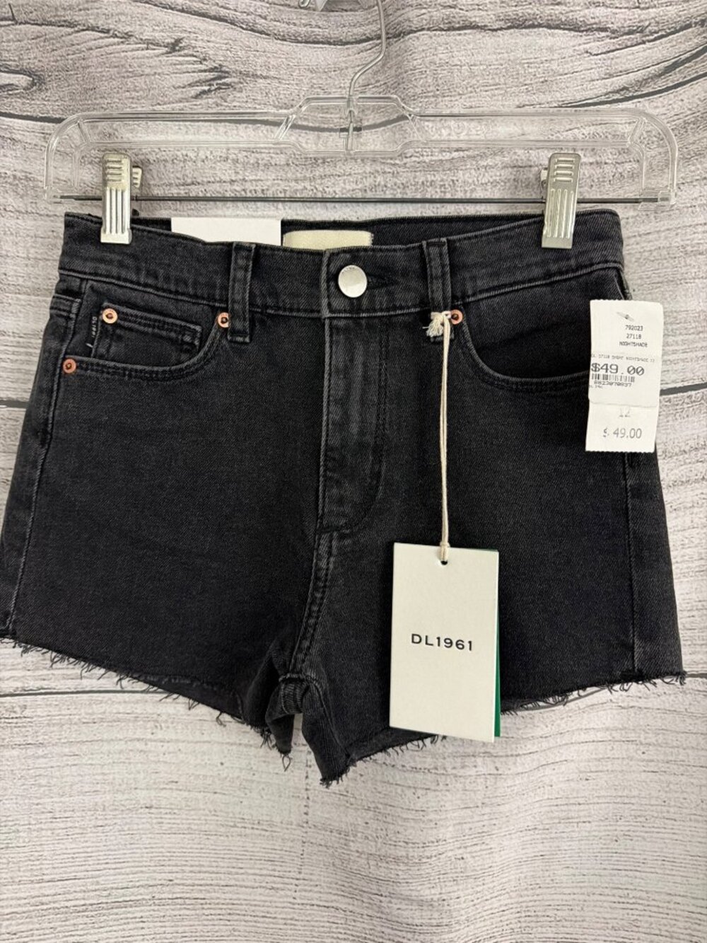NWT Kids DL1961 Lucy High-Rise Denim Shorts In Nightshade Size 12
